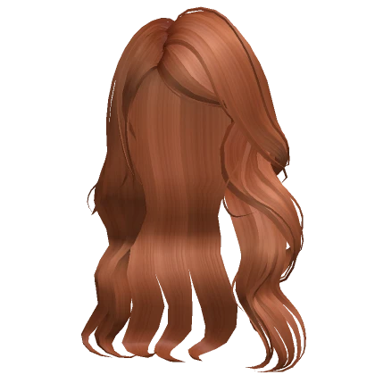 Long Wavy Side-Part Hair (Ginger)