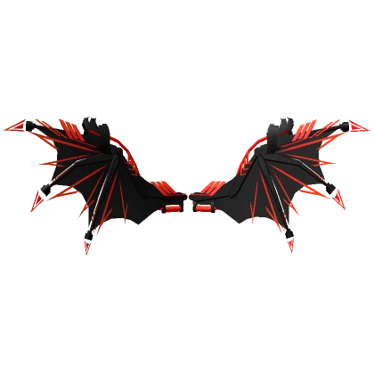 Red Cyber Bat Battle Wings