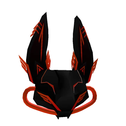 Red Cyber Bat Mask