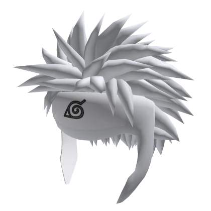 White Spiky Messy Headband Anime Tobirama Naruto