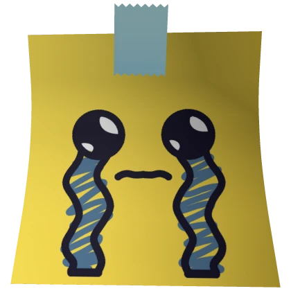 Cry Sticky Note Mask