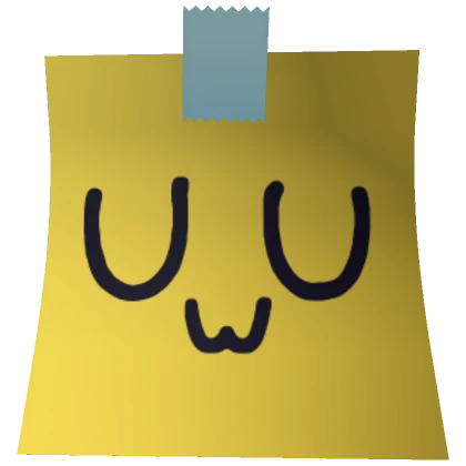 UwU Sticky Note Mask