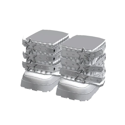 Y2K Starry Shoes White