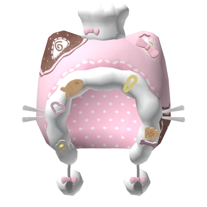  ♡ kawaii kitty pink chef hood  