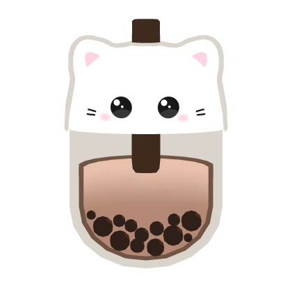 ♡ kitty boba drink