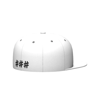 BACKWARDS WHITE HASHY HAT