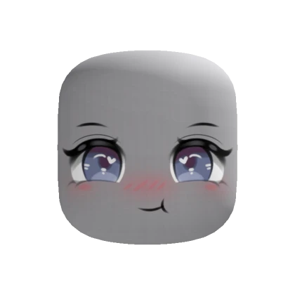 Cute Chibi Eating Blush Makeup Face