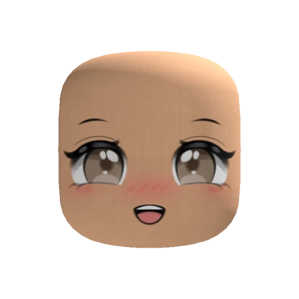Cute Chibi Happy Blush Makeup Face