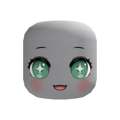 🍀Animated Happy Star Eyes Face (Green)