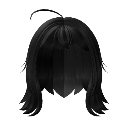 Cute short messy black hair