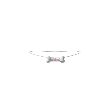 ɞ | (3.0) pink bow dog bone necklace