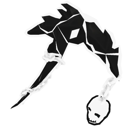 Cartoony Black Skull Scythe