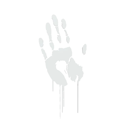 White Paint Hand Print