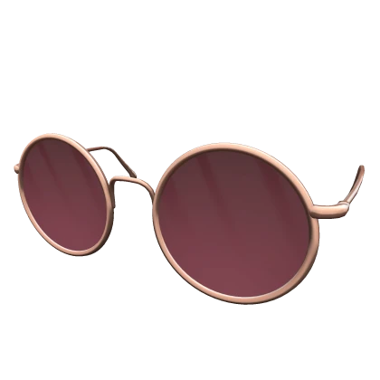 Retro Circle Glasses - Rose Gold