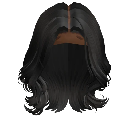 ʚ wavy middle part wig  black 