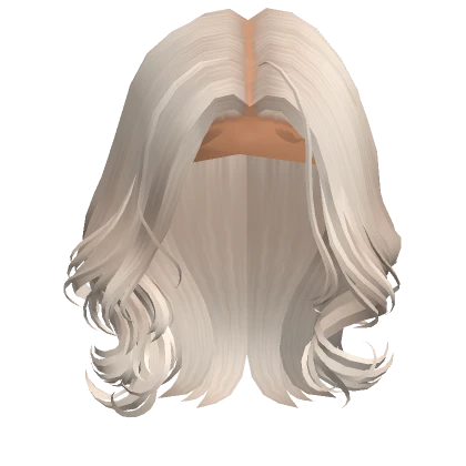 ʚ wavy middle part wig  platinum 