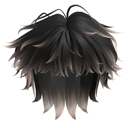 Messy Wolf Cut Hair in Black & Blonde