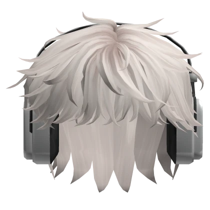 Messy Anime Hair w/ Headphones in Ash
