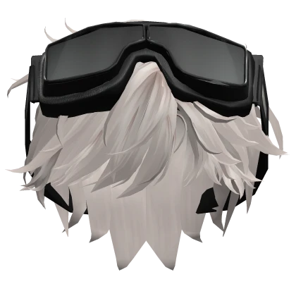 Swept-Back Anime Hair w/ Goggles in Ash