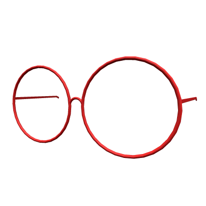 low round glasses in red