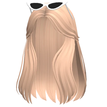 Straight Blonde Hair w Cat Eye Sunglasses