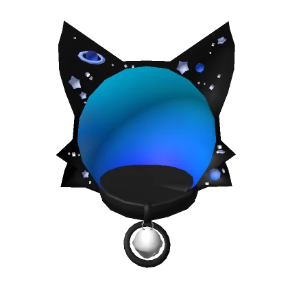 Blue Space Kitty Helm