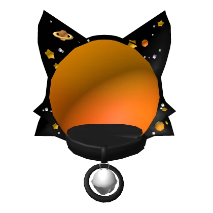 Orange Space Kitty Helm