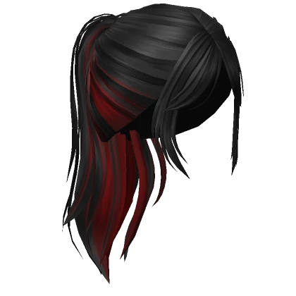 Messy Grunge Skunk Ponytail (Red)