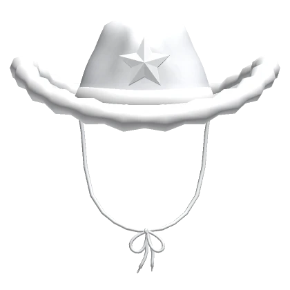 Preppy Fluffy Star Cowboy White