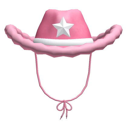 Preppy Fluffy Star Cowboy Hat Magenta