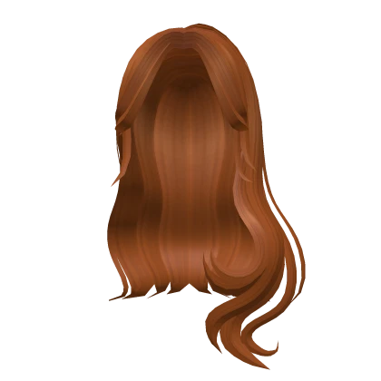 Ginger Orange Long Curly Wavy Middle Part Hair