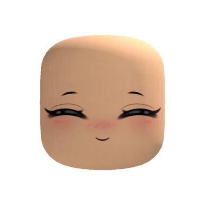 Cute Chibi Happy Blush Makeup Face