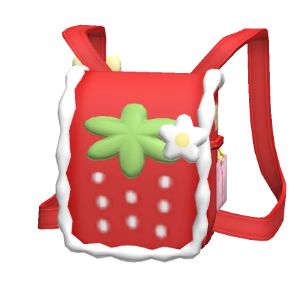 ♡ kawaii red strawberry school backpack 1.0