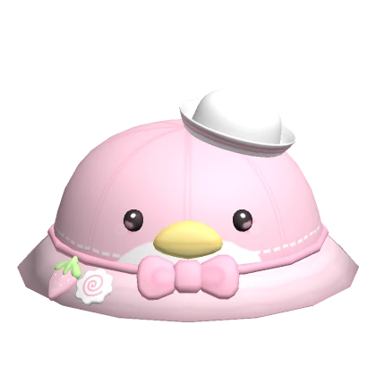 ♡ kawaii cute pink penguin sailor bucket hat 