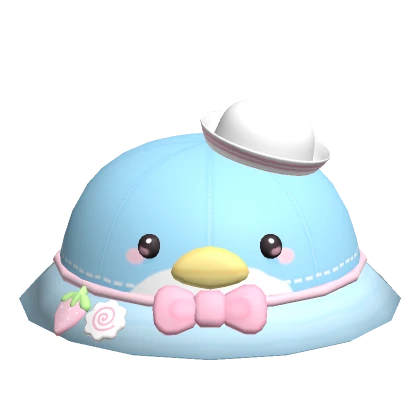 ♡ kawaii cute blue penguin sailor bucket hat 