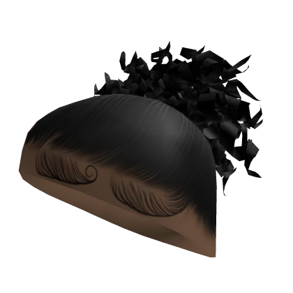 Curly High Pony Black 1/2