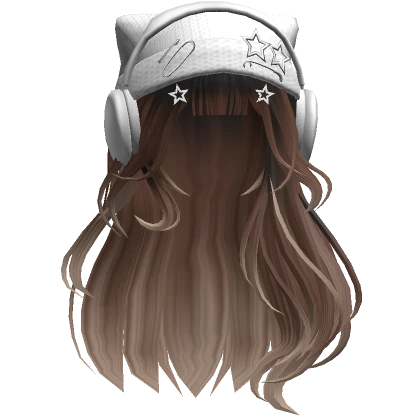 Grunge Soft Hair w/ Cat Beanie Headphones(Ombre)