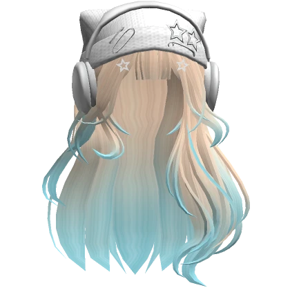 Grunge Soft Hair w/ Cat Beanie Headphones(Ombre)