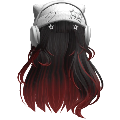 Grunge Soft Hair w/ Cat Beanie Headphones(Ombre)