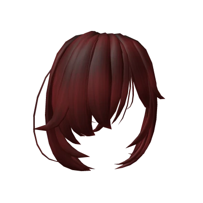 Messy Bangs Over Eye (Red)