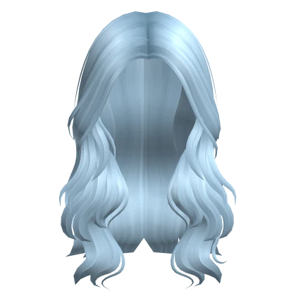 Long Wavy Hair Blue