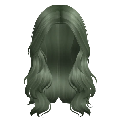 Long Wavy Hair Green