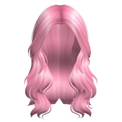 Long Wavy Hair Pink