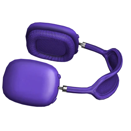 Resting Trendy Headphones Purple