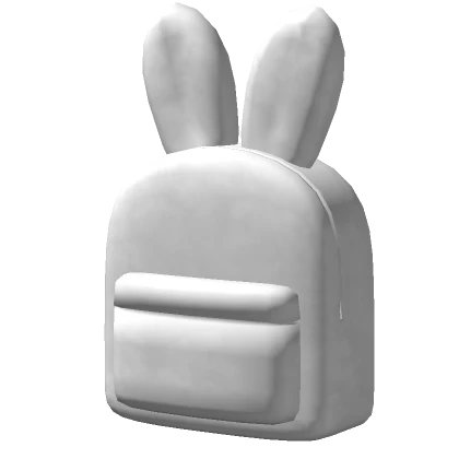 fluffy bunny backpack white