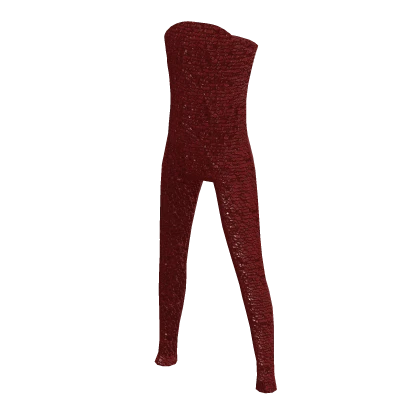 ❤️ Tight Fit Sequin Jumpsuit in Red