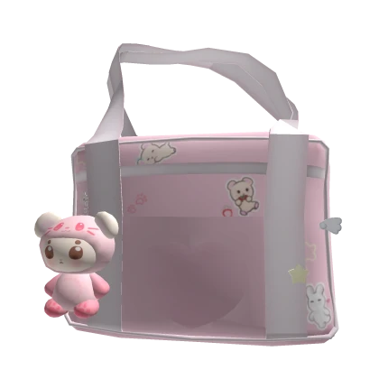 ♡ Kawaii scholar pink side bag with charms