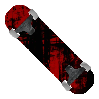 Demon Red & Black Y2K Emo Grunge Scene Skateboard