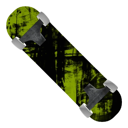 Toxic Green & Black Y2K Emo Scene Skateboard