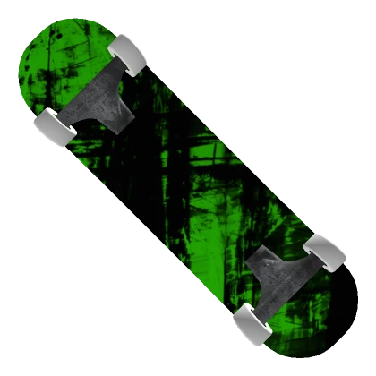 Lime Green & Black Y2K Emo Grunge Scene Skateboard